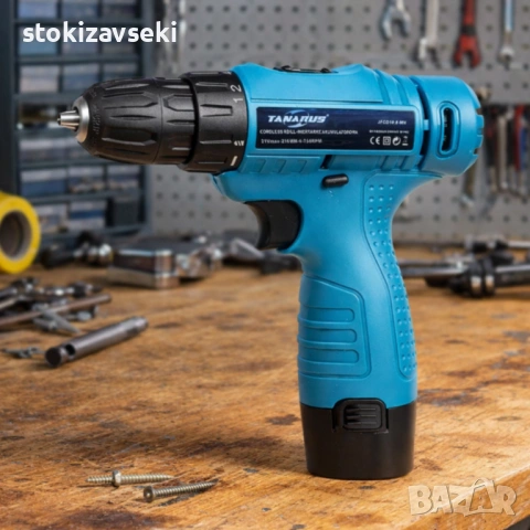 Комплект безжичен винтоверт с Led осветление, батерия и куфар - всичко под ръка, снимка 3 - Други инструменти - 54131666