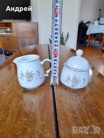 Стар порцеланов комплект,захарница,каничка, снимка 3 - Други ценни предмети - 40876367