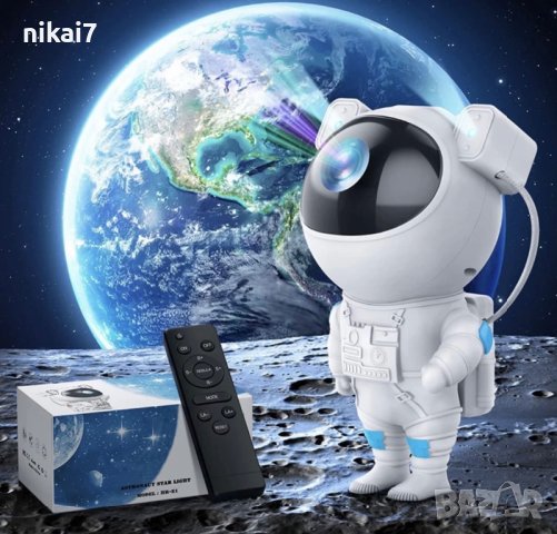 Детска нощна лампа звездно небе проектор Galaxy Star Project Астронавт , снимка 13 - Други - 42527113
