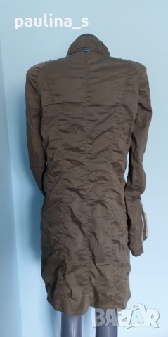 Дизайнерски тренч с кожен ефект "Marc Cain" sports / унисайз , снимка 11 - Палта, манта - 36840255