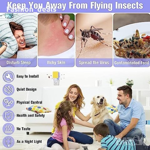 Нов Електрически капан за летящи насекоми, комари с ултравиолетова светлина , снимка 2 - Други стоки за дома - 42055317