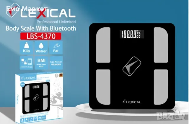 Електронен смарт кантар с bluetooth LBS-4370, снимка 2 - Други стоки за дома - 49385374