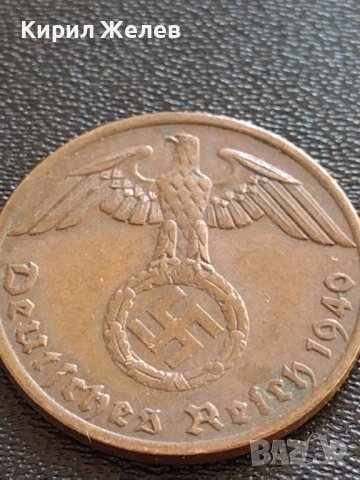 Две монети 1 райхспфенинг 1939г. / 1 райхспфенинг 1940г. Трети райх с СХВАСТИКА редки 37771, снимка 12 - Нумизматика и бонистика - 40649166