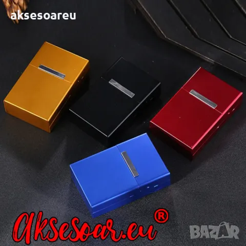 Преносима унисекс кутия за цигари Поставка от алуминиева сплав Джобна кутия за пушачи за Подарък, снимка 12 - Други стоки за дома - 50222630