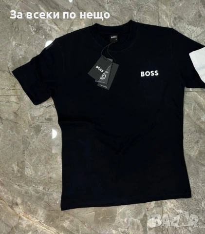 Hugo Boss Мъжка Черна Тениска👕Мъжка Блуза С Къс Ръкав В Черен Цвят Код Mens P.276