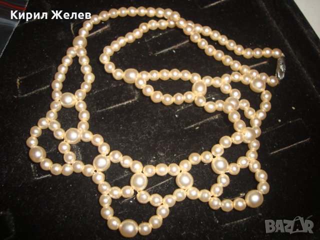 ИСТИНСКА НЕЖНА ПЕРЛЕНА ОГЪРЛИЦА КОЛИЕ ПЕРЛИ РЕТРО АРТ ДЕКО СТИЛ 16545