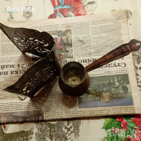 стар посребрен салфетник и джезбе., снимка 2 - Антикварни и старинни предмети - 53883880