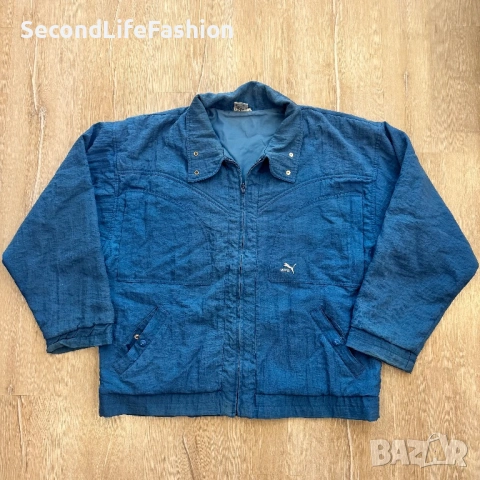 Винтидж мъжко яке Puma синьо, размер XL 7 80-те 90-те ретро ​​