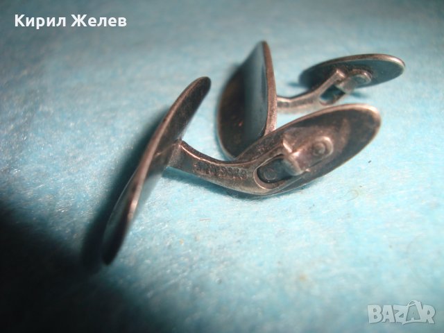 ВИНТИДЖ СТАРИННИ МАРКОВИ СРЕБЪРНИ КОПЧЕТА за РЪКАВЕЛИ ОКСИДИРАНО СРЕБРО 925 СТИЛНИ БУТОНЕЛИ 25159, снимка 7 - Антикварни и старинни предмети - 34884016