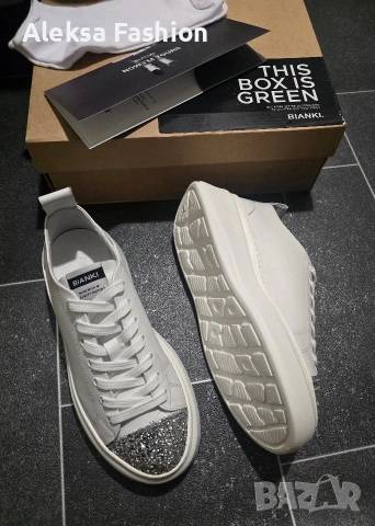 Дамски маратонки кецове естествена кожа Bianki 