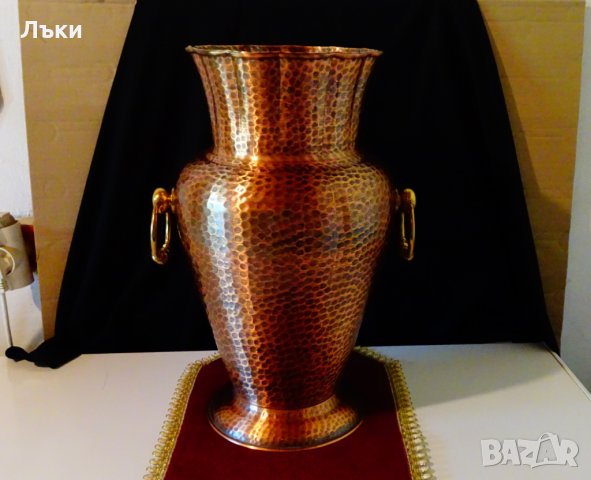Медна ваза,кана,поставка 3 кг. , снимка 4 - Антикварни и старинни предмети - 29647953