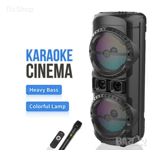 Караоке тонколона 12' инча ZQS12201 с безжичен микрофон 50W