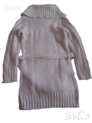 Детска плетена туника/рокля с поло яка, снимка 4 - Детски пуловери и жилетки - 52572322