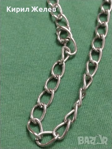 Сребрист гердан много красив дължина от край до край 90см. Перфектно състояние 37432, снимка 9 - Колиета, медальони, синджири - 40410433