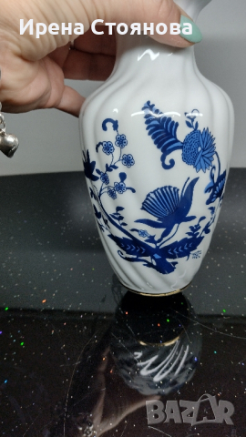 Ваза с декор син лук, без маркировка. , снимка 3 - Вази - 44817448