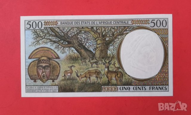 500 франка  1994 Централна Африка Чад, снимка 2 - Нумизматика и бонистика - 51285371