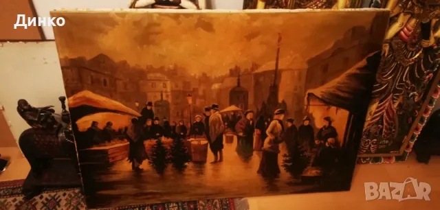 Стара маслена картина 100см.-70см. рисувана върху платно.