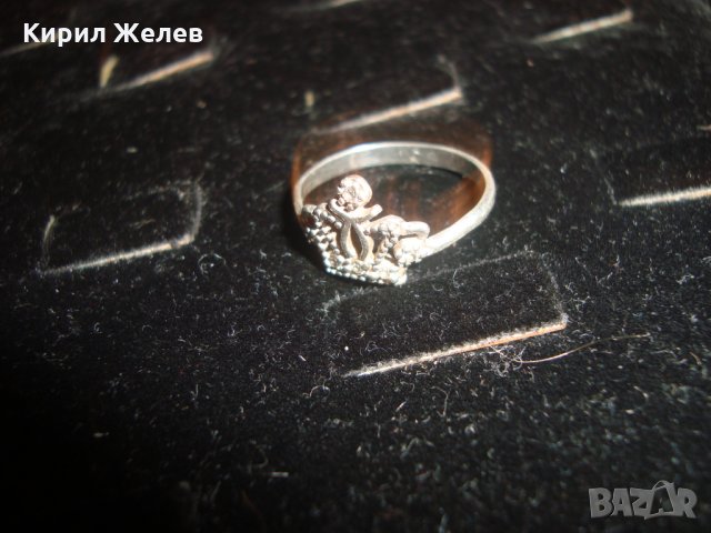 СРЕБЪРЕН ДИАМАНТЕН ПРЪСТЕН с 6 ФАСЕТИРАНИ МИНИАТЮРНИ ДИАМАНТА СРЕБРО ВИСОКА ПРОБА 6217, снимка 11 - Пръстени - 30396712