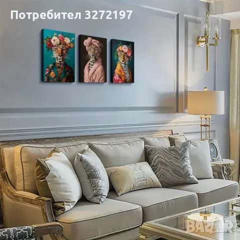 Комплект от 3 Рамкирани Картини върху платно,40х60 см.,Рамкирани са в Галерия, снимка 4 - Картини - 48278915