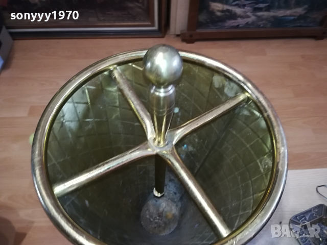 ПОСТАВКА ЗА ЧАДЪРИ В ЦВЯТ ЗЛАТО ОТ ГЕРМАНИЯ 1403241215, снимка 7 - Антикварни и старинни предмети - 44759757