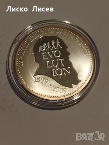 Юбилеен сет Тувалу 2х 1 долар 2009г. Чарлз Дарвин, снимка 11 - Нумизматика и бонистика - 53333113