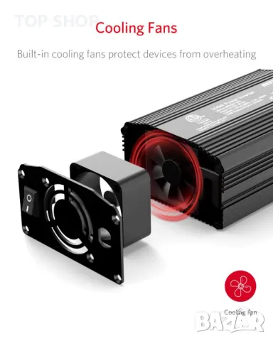 Преобразувател на напрежение Bestek 12 V към 230 V 300 W инвертор автомобилен инвертор с TÜV, снимка 7 - Аксесоари и консумативи - 49064944