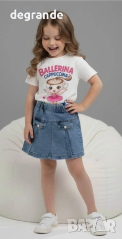 🧸Детски Комплект Пола с Тениска