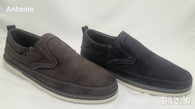 Мъжки обувки мокасини 1275 в синъо и кафяво , снимка 3 - Ежедневни обувки - 38315083