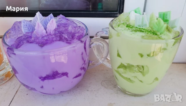 Чаши с гел восък , снимка 5 - Чаши - 50812239