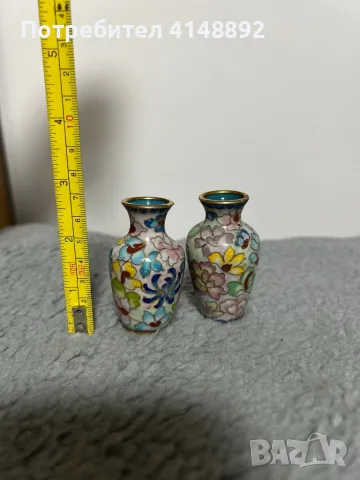 Старинна китайска мини ваза Клоазон