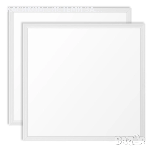 LED панел за вграждане , 2 бр., 48W, 6500K, Квадрат, Бял