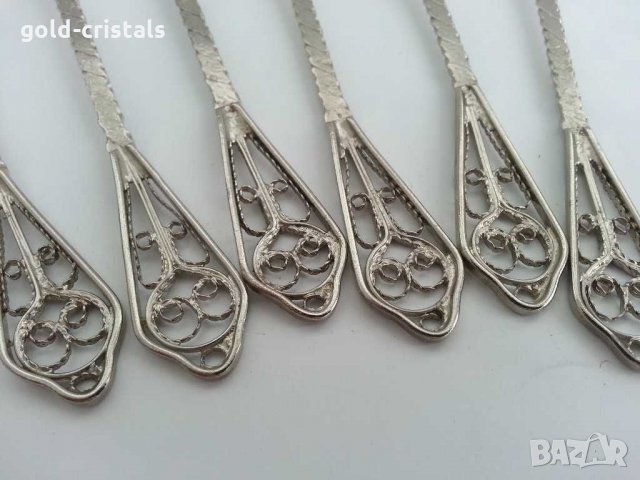 Стари руски лъжички филигран, снимка 11 - Антикварни и старинни предмети - 29571004