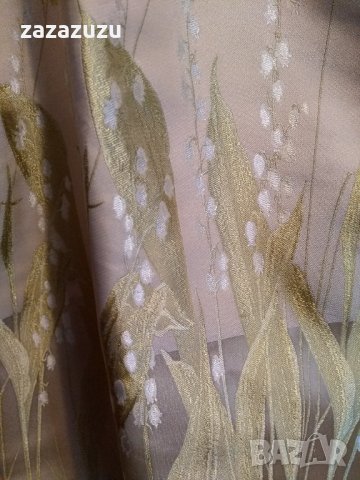 Елегантна дамска пола-момина сълза в цвят злато и слонова кост, снимка 3 - Поли - 30754416