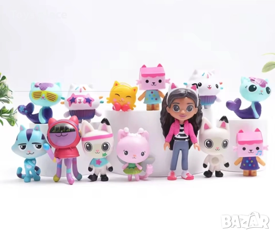 Комплект 13бр фигурки Gabby's Dollhouse Къщата за кукли на Габи