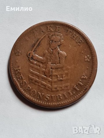 USA HARD TIMES TOKEN 1830s rare, снимка 2 - Нумизматика и бонистика - 31997776