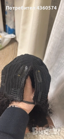 Афро перука-естествена коса, снимка 3 - Продукти за коса - 53257384