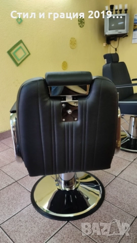 Фризьорски/бръснарски стол Tonsur - черен, снимка 7 - Бръснарски столове - 44600342