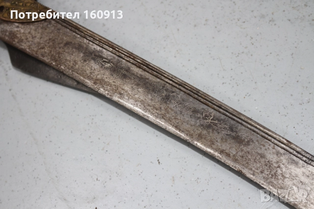 Стар османски балкански ятаган с бели дръжки сребърен обков и корали, снимка 6 - Антикварни и старинни предмети - 52048019