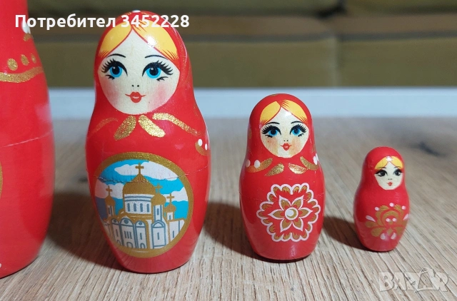 Матрйошки комплект 5 броя за ценители , снимка 4 - Антикварни и старинни предмети - 53905637