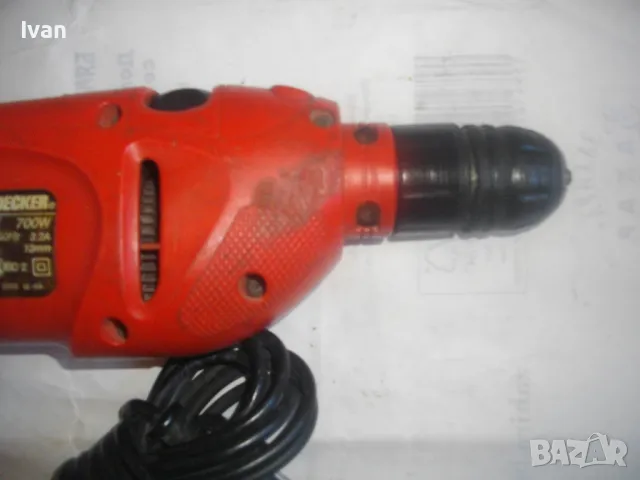АНГЛИЙСКА ОРИГИНАЛНА БЛЕК ДЕКЕР 710 ВАТА ЕЛЕКТРИЧЕСКА УДАРНА БОРМАШИНА ДРЕЛКА BLACK DECKER KR700CRE, снимка 12 - Бормашини - 48465266