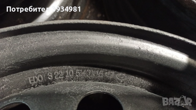 Железни джанти 5х114,3_15'', снимка 2 - Гуми и джанти - 52616429