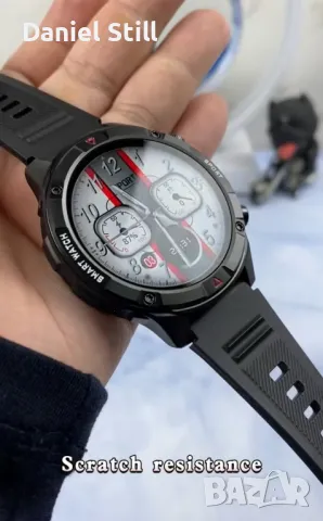 2025 НОВ Модел Луксозен Смарт часовник Голям 1,6" AMOLED дисплей Памет 4G ROM , снимка 9 - Водоустойчиви - 47401350