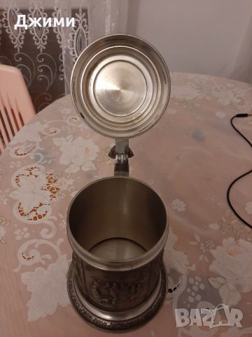 калаено сребърна халба, снимка 3 - Антикварни и старинни предмети - 40077087