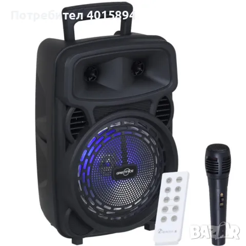 Караоке тонколона с Bluetooth 8" и микрофон GTS-1699, снимка 3 - Тонколони - 49566846