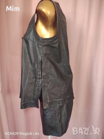 M /L Черен кожен елек / корсет / и къси кожени панталони , снимка 8 - Корсети, бюстиета, топове - 56165319