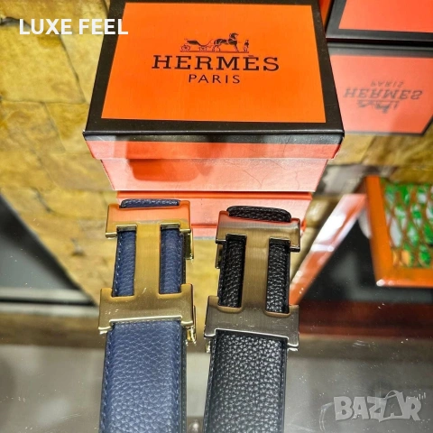 Hermes ⚜️ Естествена Кожа с Кутия, снимка 13 - Колани - 53374192
