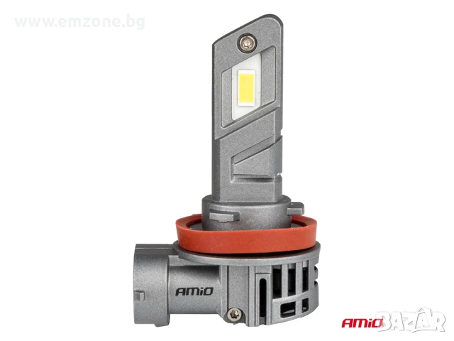 Комплект 2бр. Диодни крушки H8/H9/H11 LED 6000K 50W 12V AMIO Canbus, снимка 3 - Аксесоари и консумативи - 50556968