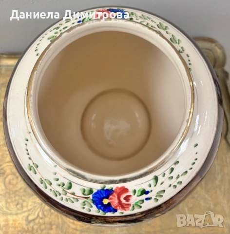 Голяма ваза/урна от колекцията H. Bequet, Quaregnon, снимка 6 - Антикварни и старинни предмети - 54288073