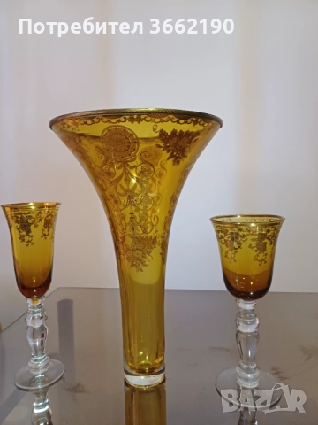 Ваза и две чаши, снимка 2 - Вази - 52777985