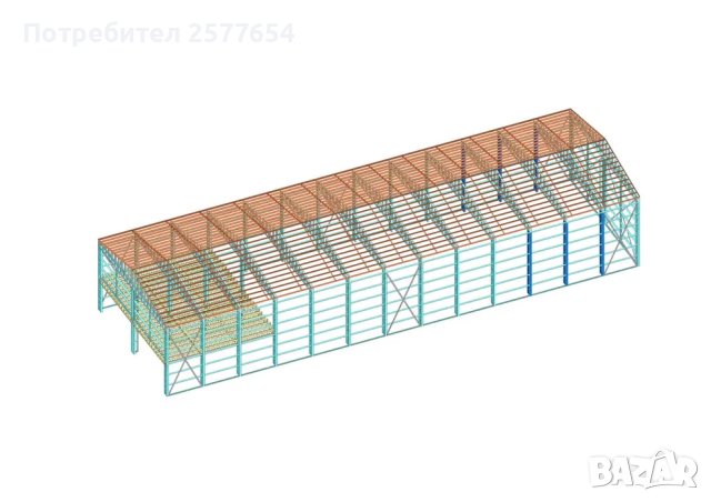 ЛИЗИНГ - Халета, хале, складове, магазини 620м2 -12.50м х 40м х6м, снимка 1